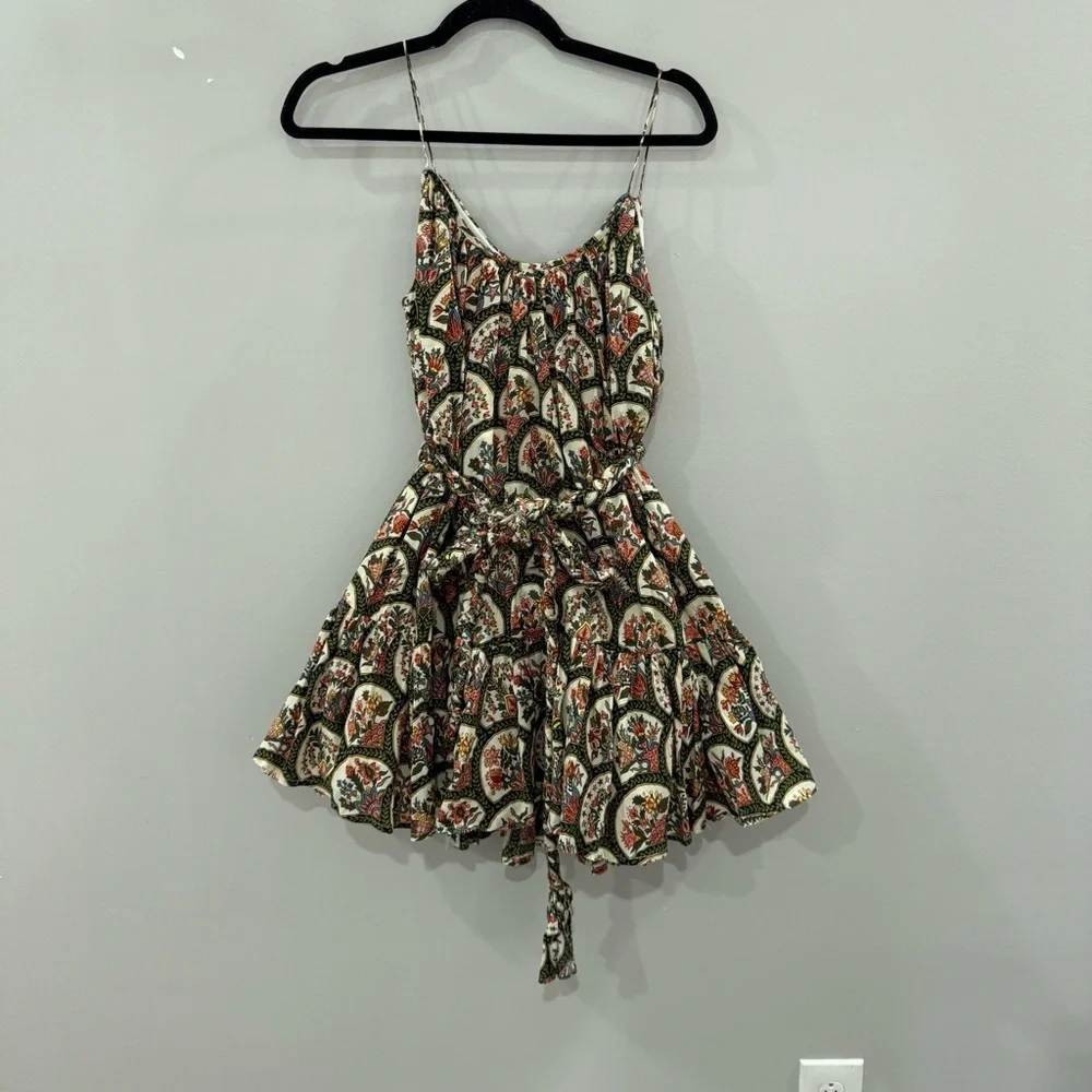 Rhode Dress Nala Braided Fit and Flare in Mushroom Print